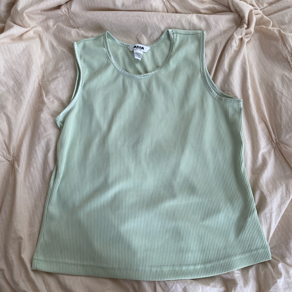 90s Style Vintage Light Green Tank Top